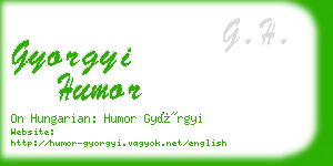gyorgyi humor business card
